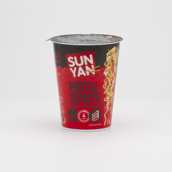 SUN YAN CUP HOT N SPICY FLAV NOODLES