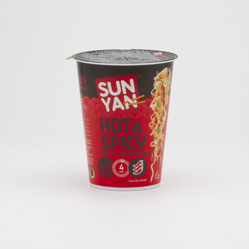 SUN YAN CUP HOT N SPICY FLAV NOODLES