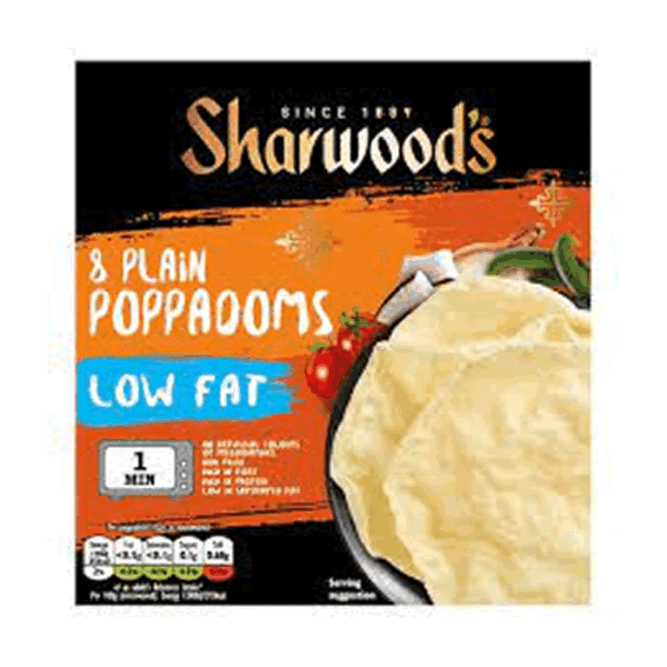 SHARWOOD MICROWAVE  PLAIN POPPADOMS