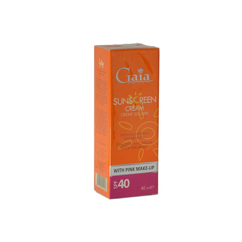 GAIA SUNSCREEN – 40 SPF WITH PINK MAKEUP