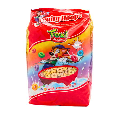 FOXI BREAKFAST CEREALS FRUITY HOOPS